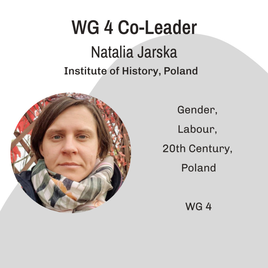 13 WG 4 Co-Leader, Natalia Jarska